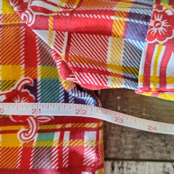 Vintage 1990s Adeiau Delafield Plaid Button Up Camp Shirt Women's Size Large - Picture 6 of 16